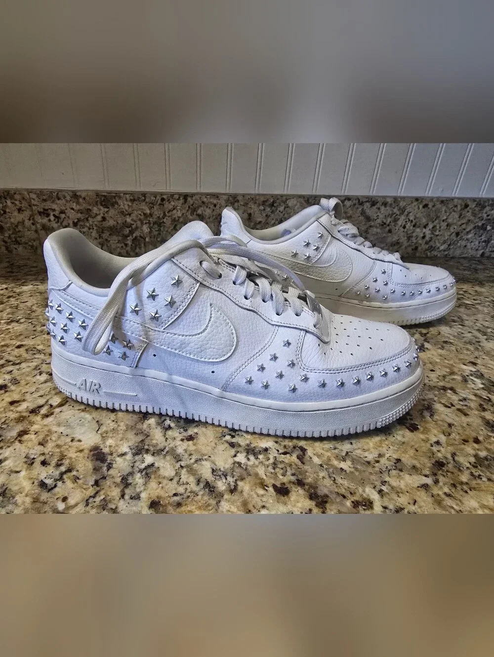 Nike Air Force 1 Low Star-Studded White Size 9.5